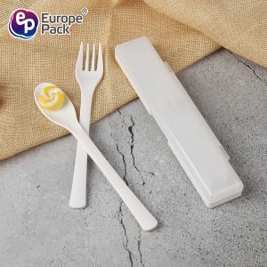 Quality Plastic knife and fork set in box for sale