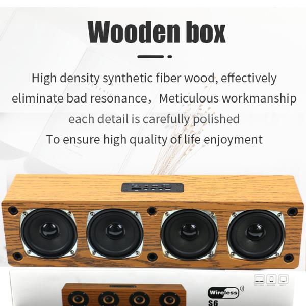 4 Speakers Wireless Bluetooth Soundbar with ABS Material and BT/ USB/ Hdmi-arc3.5MM/ OPTICAL Audio Input