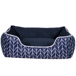 Linen Polyester Luxury Cat Dog Pet Bed Pet Bed Cushion Blue