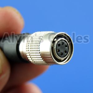 Quality CCD Grey Basler Camera Audio Cable Connectors Female Connector 6 Pin Hirose HR10A-7P-6S for sale