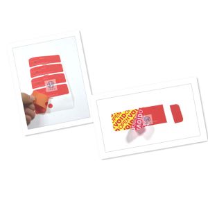 High Residue OPENVOID Anti Theft Sticker Labels For Electronic Meter