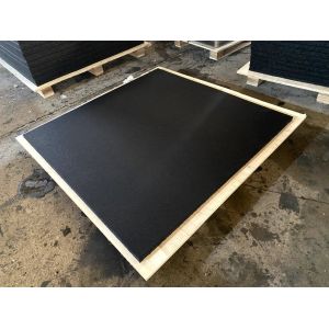 Solid Black Gym Rubber Flooring Tile 20mm - Tile (1m X 1m) with Edge Corner and