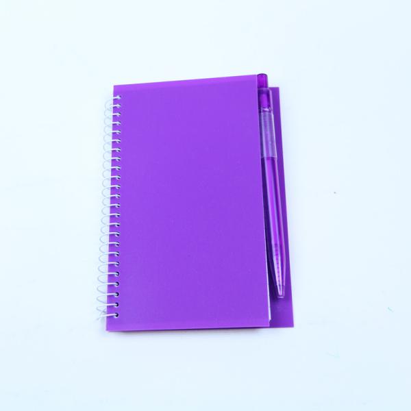 Buy Lightweight Spiral Bound Book Printing Promotion Gift PP Notebook With Pen at wholesale prices