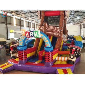 China Inflatable Business Park Theme Huge Inflatable Dry Slides And Slides on sale