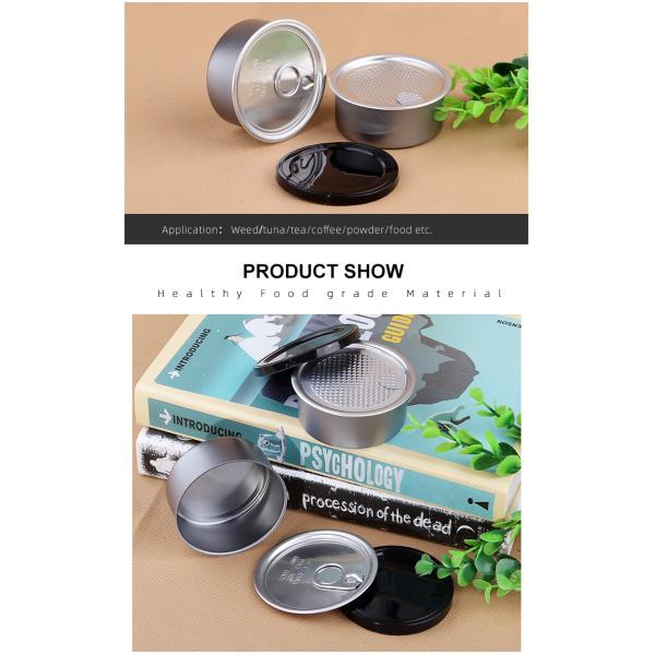 FDA Empty Tin Cans / Pop Top Easy Open Canned Fishery Ring Pull Metal Tin Food Cans