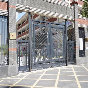 Sandblasted Cast Black Wrought Iron Gate 72x96 for Driveway