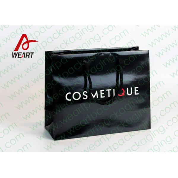 Personalized Kraft Paper Gift Bags With Ribbon Handle Embossing Surface