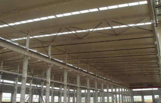 Prefabricated Steel Structure Warehouse With Sandwich Panel Glass Wool Roof Cladding And Q235/Q345 Steel Building Kits