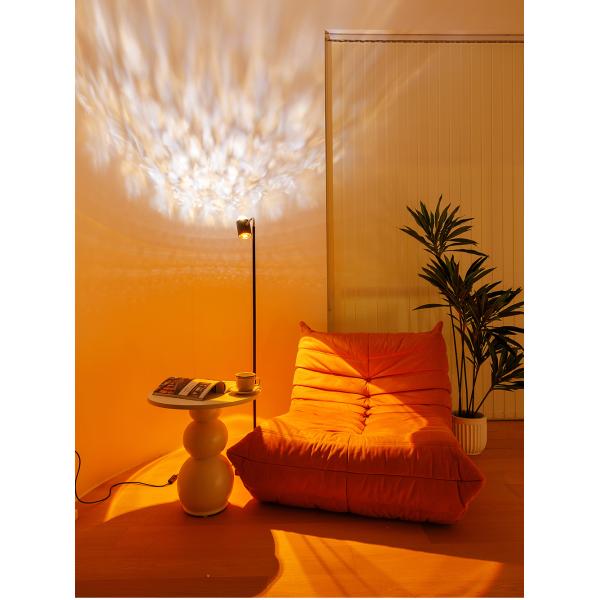 Intelligent Control LED Floor Lamp Water Ripple Design for Coffee Shop or Night Light