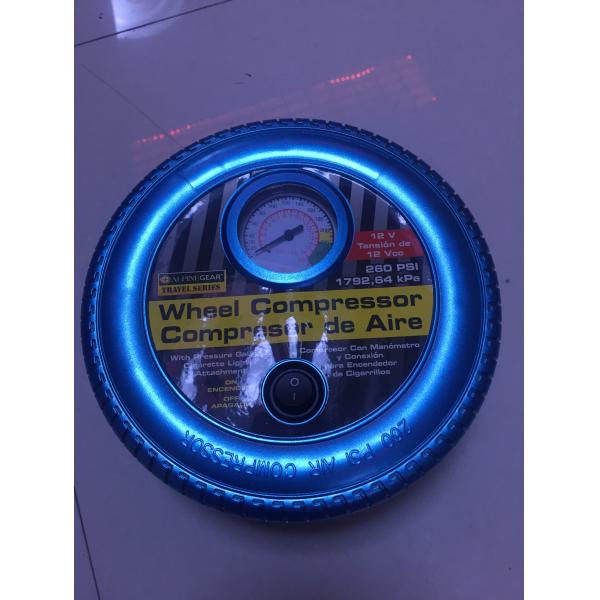 Buy Royal Blue Tire Shaped Electric Car Tyre Pump , Tire Air Compressor With 59cm Hose at wholesale prices