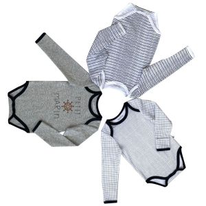 100% Cotton Customized Color Snap Button Long Sleeve Romper for Newborn Baby in