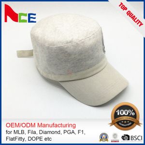 Personalized White Military Cadet Cap For Guys With Embroidered Pattern