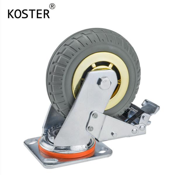300kg Heavy Duty Golden Caster Wheel With Brake And Durable 4 Inch/5 Inch/6 Inch