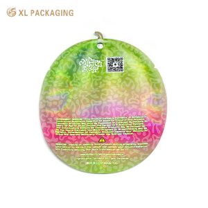 XL Packaging Custom Paper Sticker Label Mini Skin Care Zip Seal Mylar Bags Round