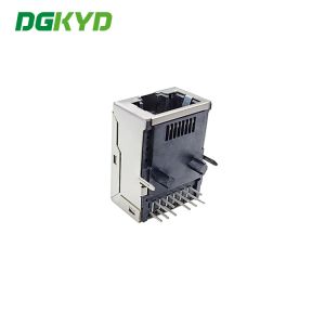 Single Port 8P12C 6U RJ45 Ethernet PCB Connector Non Light Shielding