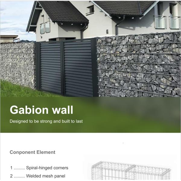 Square 2mm Welded Gabion Box For Civil Engineering