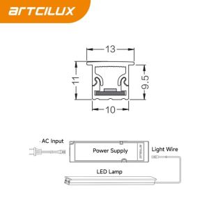 Indoor Lighting Solution T3-T8 Aluminium Profile LED Light for Kitchen and