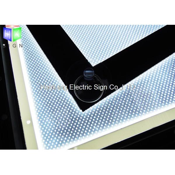 Black Aluminum Advertising Light Boxes , Led Lightbox Sign With Picture Frame