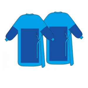 China Blue Disposable Surgical Gown with Tie On Closure on sale