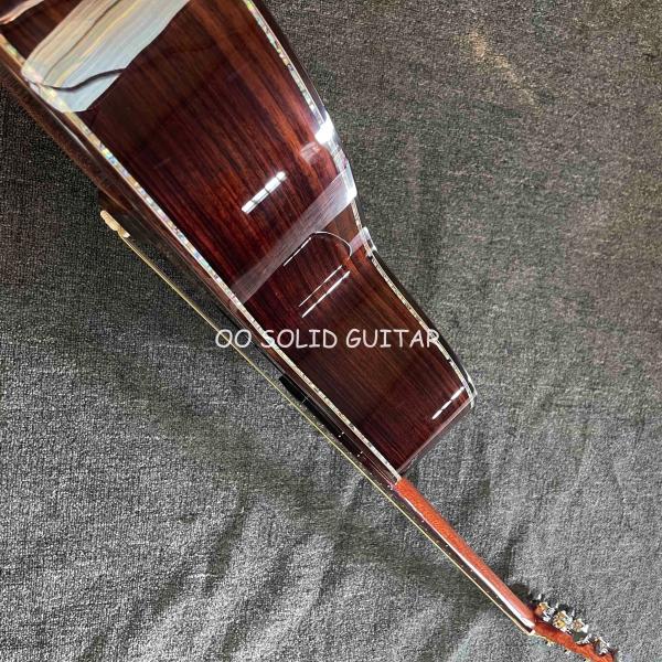 Classic Folk Parlor Acoustic Guitar Solid Indian Rosewood 38 Inch B/S OO Body in Sunburst Color