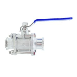 304 316 Stainless Steel 3PC Clamp Ball Valve Quick Install Valve ISO9001