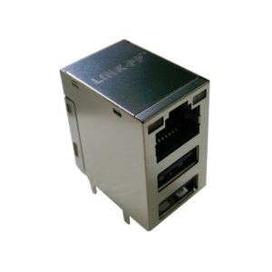 Quality RJMG1J31281012R Rj45 10/100, 1 Port, Dual Usb A, Led1 Rd Led2 Gr for sale