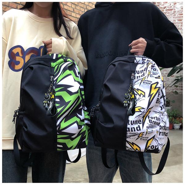 FASHION COLOR SPLICING NEW CASUAL BACKPACK JUNIOR HIGH SCHOOL STUDENT BAG MULTI-FUNCTIONAL LARGE CAPACITY BAG