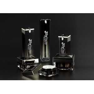 Quality Render Black Cream Empty Makeup Containers PMMA Capacity 50ml for sale