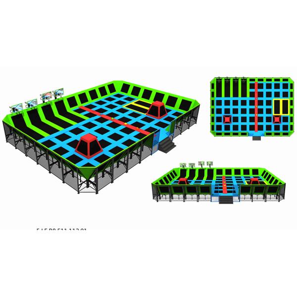 389M2 Big Spring Trampoline with Basketball Game Large Springfree Trampoline with Safety Enclosure