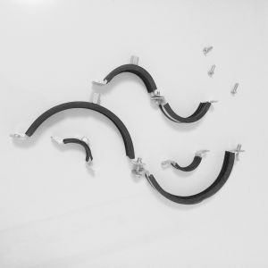 Heavy Duty Epdm Rubber Strut Channel Pipe Clamp Reinforced Band Zincplated