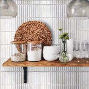 Matte 3D Marble Kitkat Tile in White Pink Green Blue Print for Bathroom Interior