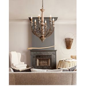 Loft chandelier antique lighting suspension lustre wooden art deco Wooden