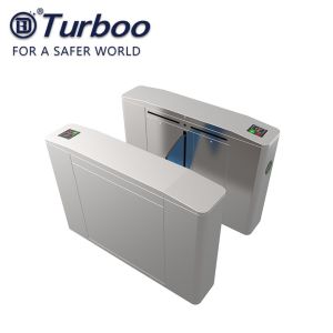 Automatic Pedestrian Waist Height Flap Barrier Turnstile Access Control System