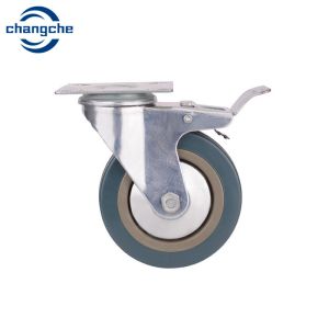 China Zinc Plated Steel Industrial Caster Wheels 4 - 6 Inch Diameter on sale