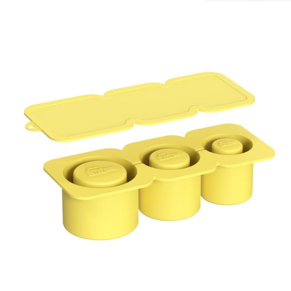 Silicone Stanley Ice Cube Tray With Lid 3 Hollow Cylinder Ice Molds For 30-40oz Cups
