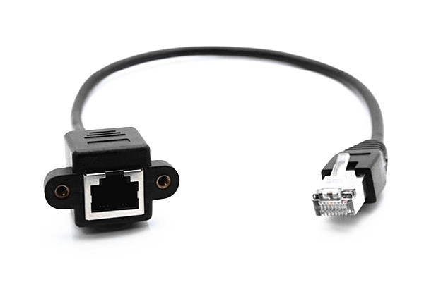 Buy 20cm Mount pannel Cat5e RJ45 male to female adapter cable at wholesale prices