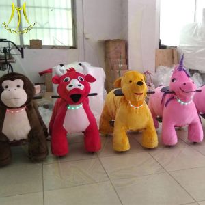 China Hansel amusement plush electric kid riding horse toy motorized animal on sale