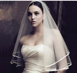 Milk white bridal veil spot manufacturer sells a new style of hair, bridal veil, wedding dress, 3pcs sales