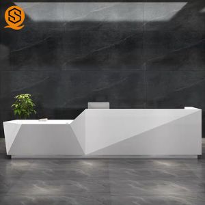 Rhombus Artificial Stone Reception Desk