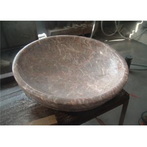 Quality Red Agate Marble Bathroom Sink , Stone Bowl Basin Beautiful Appearance for sale