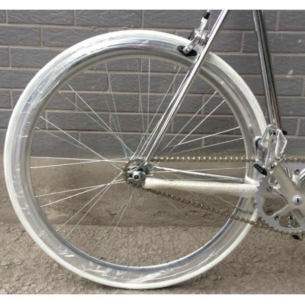 OEM 700C Sliver Paint Fixed Gear Bicycle with CR-MO Chrome Rim anodize JIS Standard