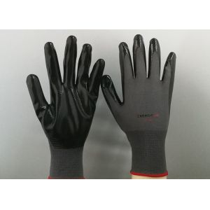 13 Gauge Grey Nitrile Coated Gloves Smooth Finished Nitrile for Gardening