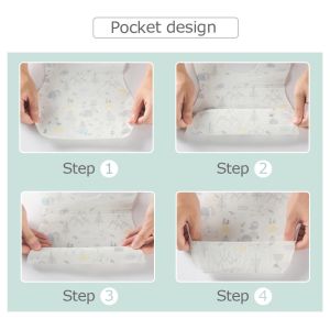 Customized Laminated Disposable Baby Bibs 1 Ply Paper PE Film