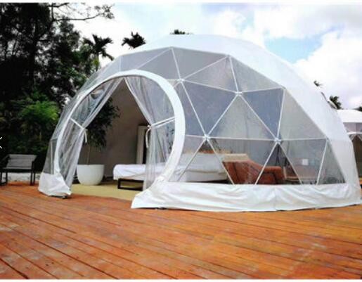 Customized Waterproof Windproof Movable Geodesic Dome Tent With Steel Frame Dome Camping Tent