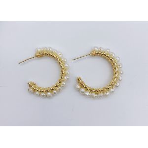 Luxury Baroque Bride Earring For Women Euramerican Palace Vintage Pop Pearl Earrings Natural Baroque Pearl Earring Set