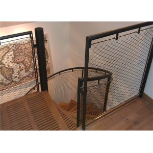 50mm 60mm Stainless Steel Rope Mesh Tensile Elevated Walkway Railing