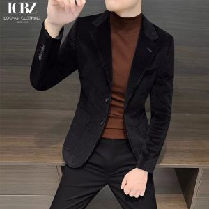 Customized Logo Printing Chenille Men's Winter Double-Breasted Suit Jacket