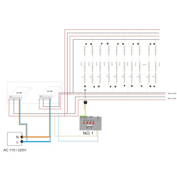 60Pixels/M P16.67mm 18w 12V Ws2815 Strip RGBW