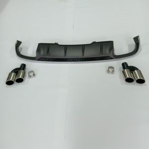 Quality New Arrival Rear Bumper Lip for Audi A4 Nonsline Facelift Audi S4 Style Rear Diffuser With Tailpipes 2016-2019 for sale