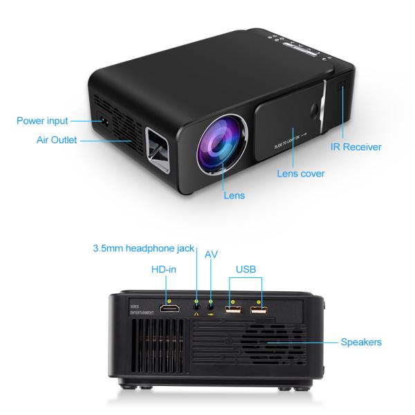 Handheld 4K Home Theater Projector full HD LCD LED Video